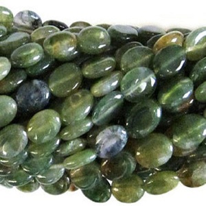 High quality moss agate Oval <b>Bead</b> Stone Necklace <b>Beads</b> <b>Crystal</b> Charms for Jewelry Making <b>Crystal</b> Women Necklace Wholesaler - Product Image 1
