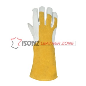 Guantes de Trabajo de Cuero Granulado Estándar ISONZ, Guantes de Seguridad para Soldadura TIG/MIG con Características Anti-Corte, Antideslizantes y Anti-Impacto - Product Image 6