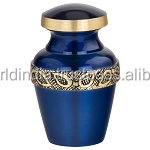 Ensemble de quatre mini urnes commémoratives de style américain pour bébés, fournitures funéraires en métal BRASSWORLD INDIA - Product Image 3