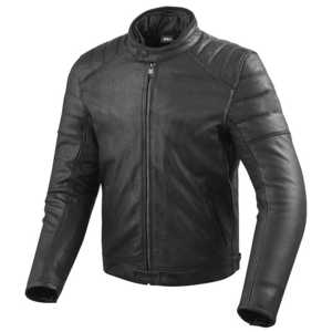 Veste de moto en cuir noir respirante pour homme, coupe ajustée, veste de motard, épaules rembourrées, design perforé, OEM personnalisé - Product Image 1