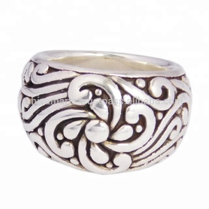 แหวนเงินแท้ทรงกลม925แข็งแบบคลาสสิกโรเดียมชุบเครื่องประดับชั้นดีสำหรับงานแต่งงานและงานเลี้ยง - Product Image 2