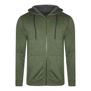 High Quality Customized hoodie With Hood Design and Fleece Fabric Type men's hoody wholesale sweat suits Military Green Light