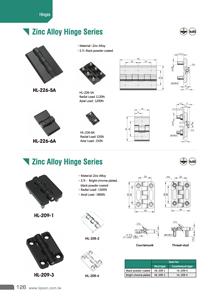 Charnière de porte de tableau électrique chromée HL-209-4 ZDC - Product Image 2