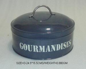 Cajas de lata de metal decorativas, forma redonda, alta calidad - Product Image 2