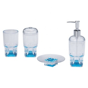 Set di accessori per il bagno in acrilico con Base quadrata