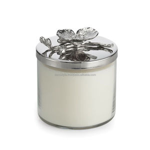 Hoja de tarro vela frasco con tapa de metal - Product Image 4