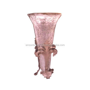 Bougeoir en verre de haute qualité avec support décoratif - Product Image 1