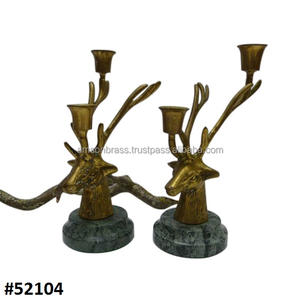 Silver Finishes Reindeer Antler Decor Candle <b>Holder</b> for Home Decoration - Product Image 6