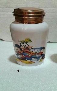 Bouteille en cuivre fabriquée à la main de haute qualité pour les verres en plastique d'entraînement de yoga de gymnastique - Product Image 4