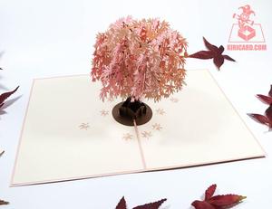 Carte de voeux Pop-up en érable de nouveau design 3D en gros artisanat par fabricant vietnamien fabriqué à partir de papier - Product Image 5