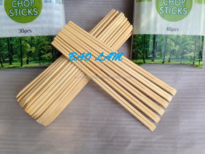 Baguettes en bois jumelles en bambou de qualité AA jetables Eco Friendly Top Stocked Sushi 21-24 cm en vrac tensoge - Product Image 2