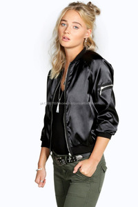 Women Club Style Hot Blank Jacket-Customized Fabric Breathable Bomber Jackets - Product Image 3