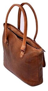 Bolso de Mano de Cuero Genuino para Mujer y Hombre, Bolso de Compras, Mochila, Forma de Cubo, 30-40L, LGB-0023 - Product Image 3