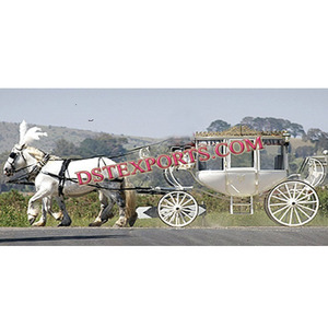 Carruaje de Caballos de Lujo, Último Modelo de Carruaje Doble para Bodas, Nuevo Diseño de Carruaje de Caballos con Aire Acondicionado - Product Image 1