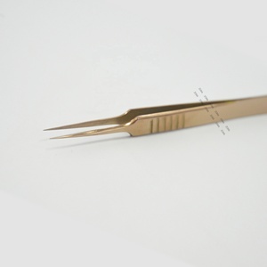 Pince à épiler professionnelle à pointe diamantée pour cils volume et classiques, pointes en acier inoxydable super affûtées pour pince à cils - Product Image 2