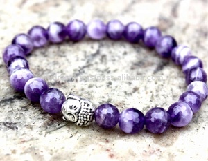 Bracelets en perles de pierres précieuses, style bohème, certifiés par un tiers, en perles naturelles, avec charme Bouddha en améthyste, bijoux fantaisie, cristal de guérison - Product Image 6