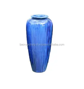 New design Tall Outdoor flower pot // Glazed ceramic planter // Vietnam Pottery Supplier