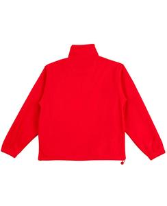 แจ็คเก็ตขนแกะไมโครขั้วสีแดงฤดูใบไม้ร่วงสำหรับทุกเพศแจ็กเก็ตฤดูหนาวแบบกำหนดเองกันลมมีซิปเฟอร์ขนาดใหญ่พิเศษพิมพ์ลายโพลีเอสเตอร์ - Product Image 3