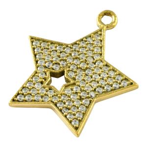 จี้ทองเหลืองทรงเซอร์โคเนียชุบทองแท้,จี้เครื่องประดับแฟชั่นสุดเก๋ประดับเพชร - Product Image 3