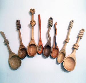 Cuchara de Madera Tallada/ Cucharas de Madera Vietnamitas para Cena (0084587176063 WhatsApp Sandy Ecológico) - Product Image 1