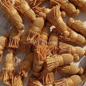 Venta al por mayor de alta calidad 100% poliéster metálico Logotipo de aduanas borla al aire libre flecos para la venta - Product Image 2