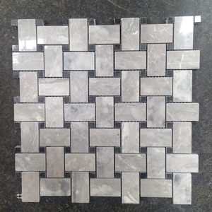 กระเบื้องเคลือบเงาและหินอ่อนสีดำเทาผสมดีไซน์ทันสมัยสำหรับห้องครัวห้องน้ำและวิลล่าพร้อมการรับประกัน1ปี - Product Image 1