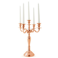 Candelabro de Aluminio Dorado, Hecho a Mano, Alto, con 5 Ramas, Portavelas, Centro de Mesa para Bodas, Decoración, Tamaños Personalizados, Navidad