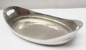 Nueva tendencia, forma de latón única, bandeja de exhibición de comida de Metal de lujo moderna, mesa, decoración del hogar, utensilios de cocina con logotipo personalizado - Product Image 2