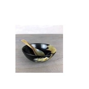 Luxury Handmade Buffalo/ox Horn <b>Bowl</b> with Spoon for Kitchenware <b>Deep</b> Horn <b>Bowl</b> Natural Color Top Sale - Product Image 5