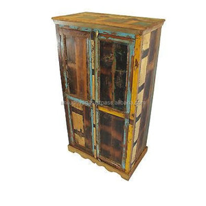 Vintage En Bois récupéré Armoire - Product Image 1