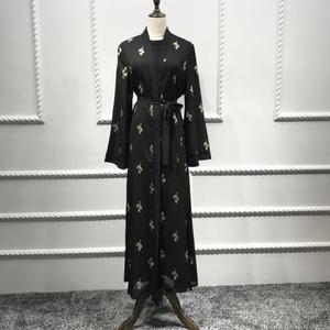 Abaya Dubai-Kimono musulmán a rayas para mujer, caftán, 2018-2019 - Product Image 1