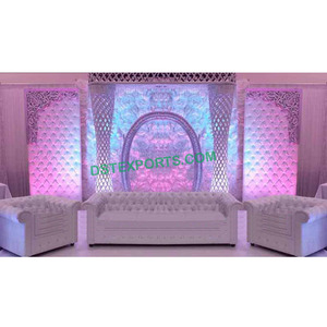 ชุดฉากแบคดรอปหนังคริสตัลสำหรับงานแต่งงาน,สำหรับตกแต่งเวทีงานแต่งงานแนวเอเชียพร้อมแผงตกแต่ง - Product Image 1