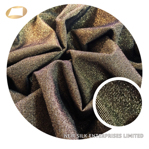 Bóng Mềm Xử Lý Nylon Vàng <span class=keywords><strong>Lurex</strong></span> Spandex Sợi Kim Loại Jersey Vải Cho Hàng May Mặc - Product Image 5