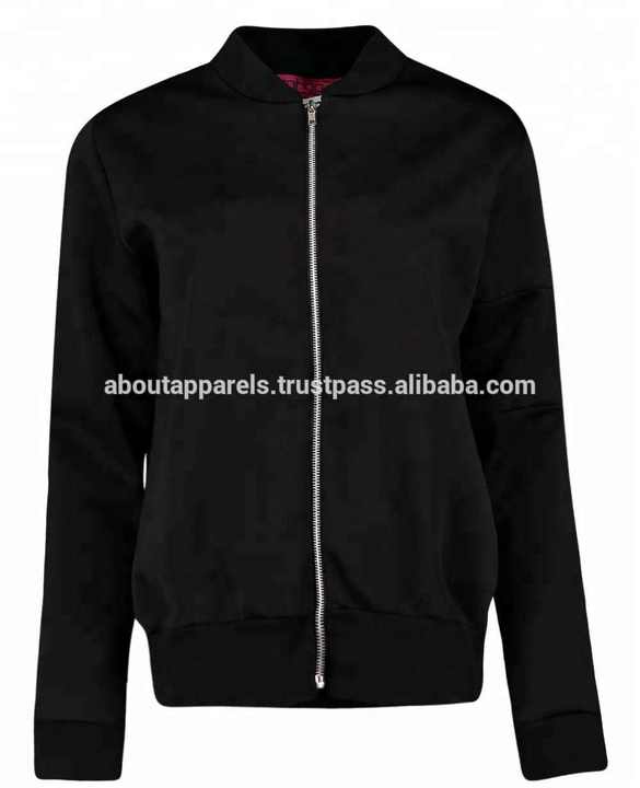 Bulk Factory Wholesale Satin Bomber Round Neck Varsity Jacket Women Baseball Cotton Twill Bomber Varsity Jacket