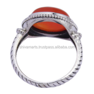 Gran oferta, nueva moda, cornalina piedra preciosa, anillo Eternity Vermeil, joyería de plata de ley 925, joyería de plata hecha a mano - Product Image 3