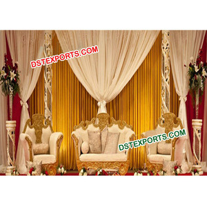 Conjunto de sofá musulmán para boda, mueble de boda, mueble asiático, dorado - Product Image 1
