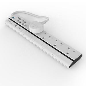 Multiprise de protection contre les surtensions à 4 prises standard britanniques avec port de charge USB intelligent - Product Image 6
