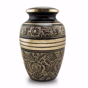 Royal or noir, métal commémoratif entièrement gravé, adultes, cendres funérailles humaines, urnes de crémation, Style américain/européen - Product Image 1