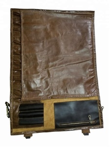 Ligero genuino cuero marrón Premium 10 bolsillos profesional Chef cuchillos bolsa/Chef cuchillo rollo, hecho a mano - Product Image 3