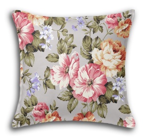 ZEDAAR Luxury Square Linen Cushion Covers Beautifully Printed Floral for Home and Hotel <b>Decorative</b> Use - Product Image 2