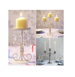 Candelabres en cristal pour centres de table de mariage, faits à la main, en aluminium et cristal de haute qualité, décoration de Noël et de mariage pour la maison - Product Image 1