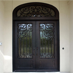 Portes en fer forgé d'occasion, portes blindées en bois massif, <span class=keywords><strong>prix</strong></span> - Product Image 2