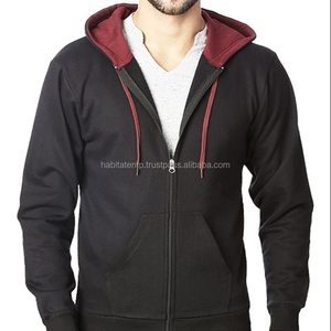 Sweats à capuche Streetwear de créateur pour hommes Logo personnalisé Sweats à capuche d'hiver épais Baggy fermeture éclair complète mode produit thermique de haute qualité - Product Image 1