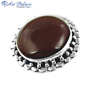 Luxury Fashion Custom Carnelian Natural Gemstones 925 Solid Sterling Silver Golden Rutile Stone <b>Ring</b> Wholesale Gifts - Product Image 1
