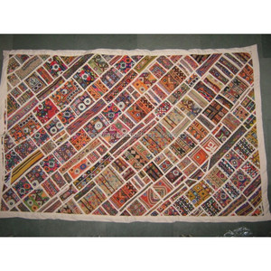 Camino de Mesa Indio, Decoración de Habitación, Tela Bordada, Patchwork de Algodón, Mesa de Comedor, Multicolor, Hecho a Mano, Decorativo - Product Image 2