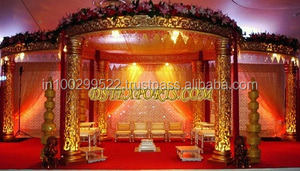 Mandap de Boda Tallado e Iluminado, Nuevo Diseño, Mandap de Matrimonio, Último Modelo de Mandap de Boda de Fibra de Cristal Iluminado, el Mejor Mandap Personalizado en Oro, EE. UU. - Product Image 6
