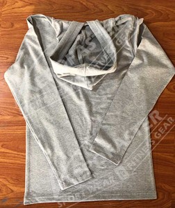 Sweat-shirts à capuche slim pour hommes, chemises de musculation à manches longues avec impression en relief, tissu polaire taille XS - Product Image 4