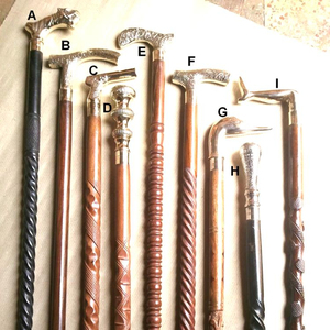 Bastón de madera con mango de latón decorativo y de diseño, bastón para caminar de madera con mango de latón, nuevo - Product Image 2