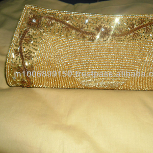 Pochette cloutée en cristal et perles, sac à main indien pour femmes - Product Image 1