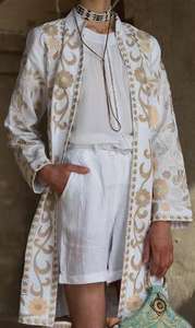 Chaqueta Boho Chic hasta la Rodilla, Estilo Banjara, Vintage, Tradicional, Suzani, Estilo Bohemio, Bordado a Mano, Kimono para Mujer - Product Image 2